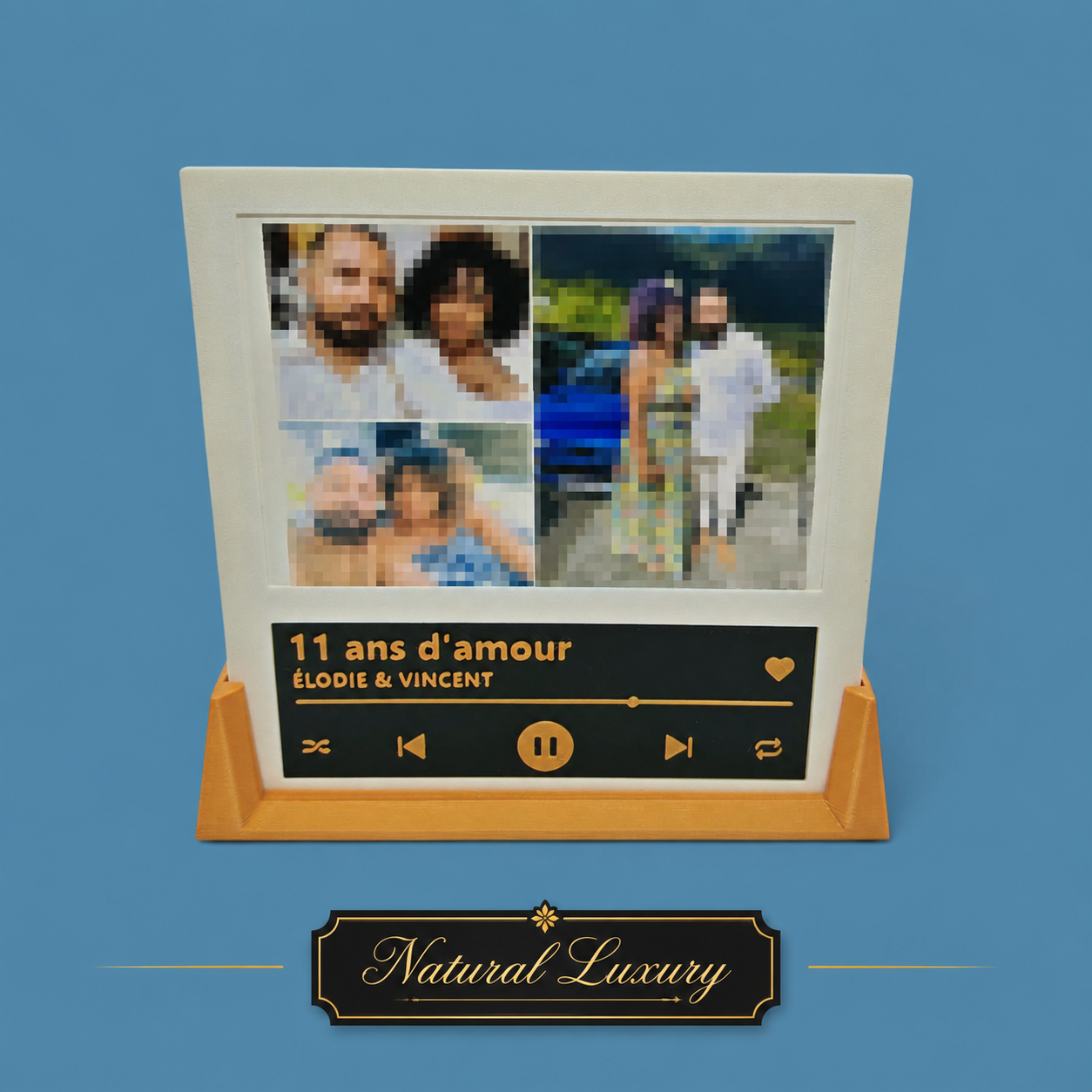Cadre photo personnalisé style multimédia – thème Natural Luxury à La Réunion