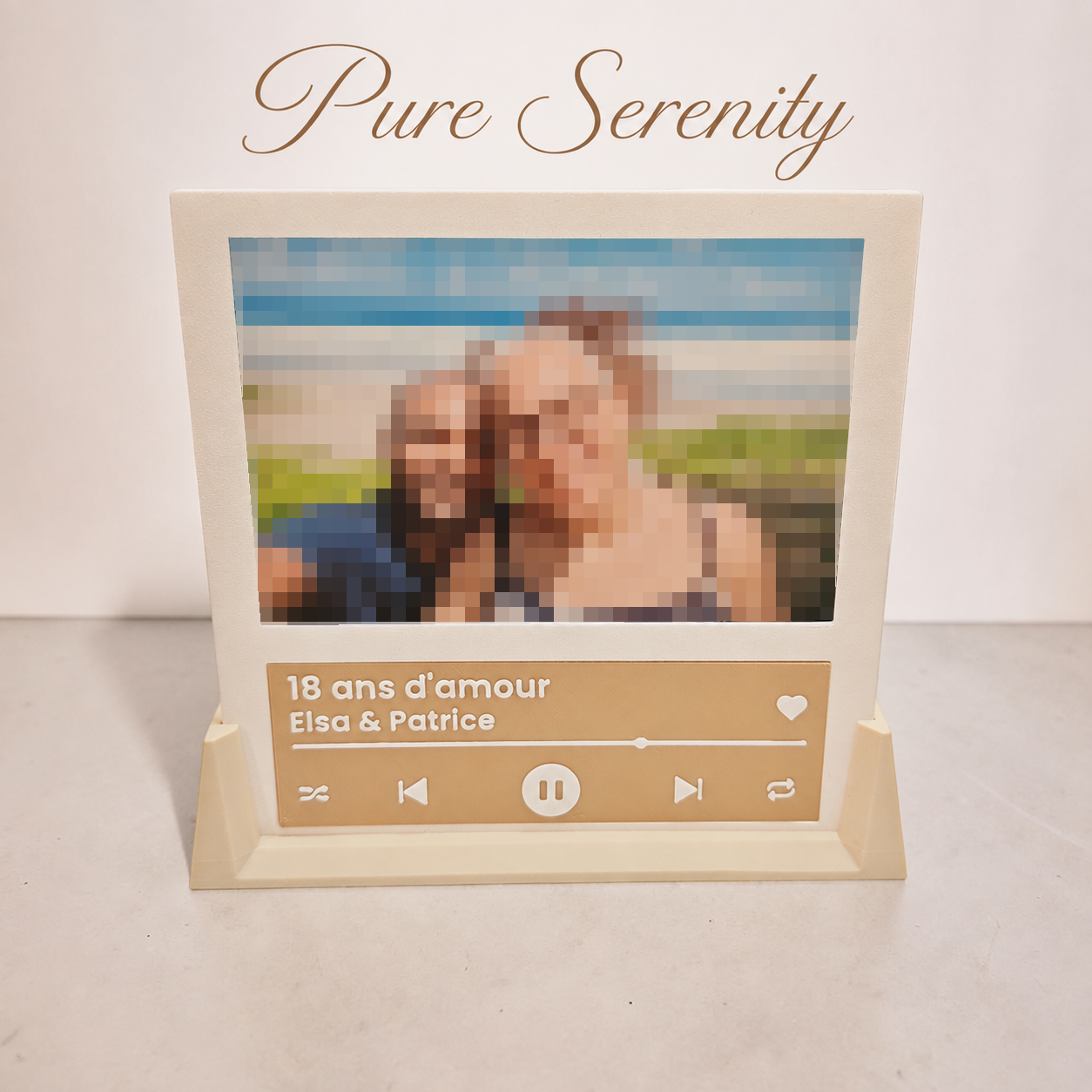 Cadre photo personnalisé style multimédia à La Réunion – Pure Serenity